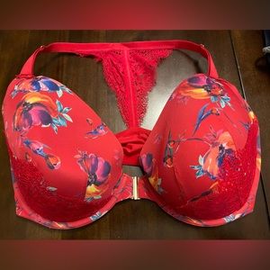 Red Floral Cacique Bra
